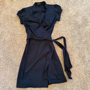 Express Little Black Warp Dress
